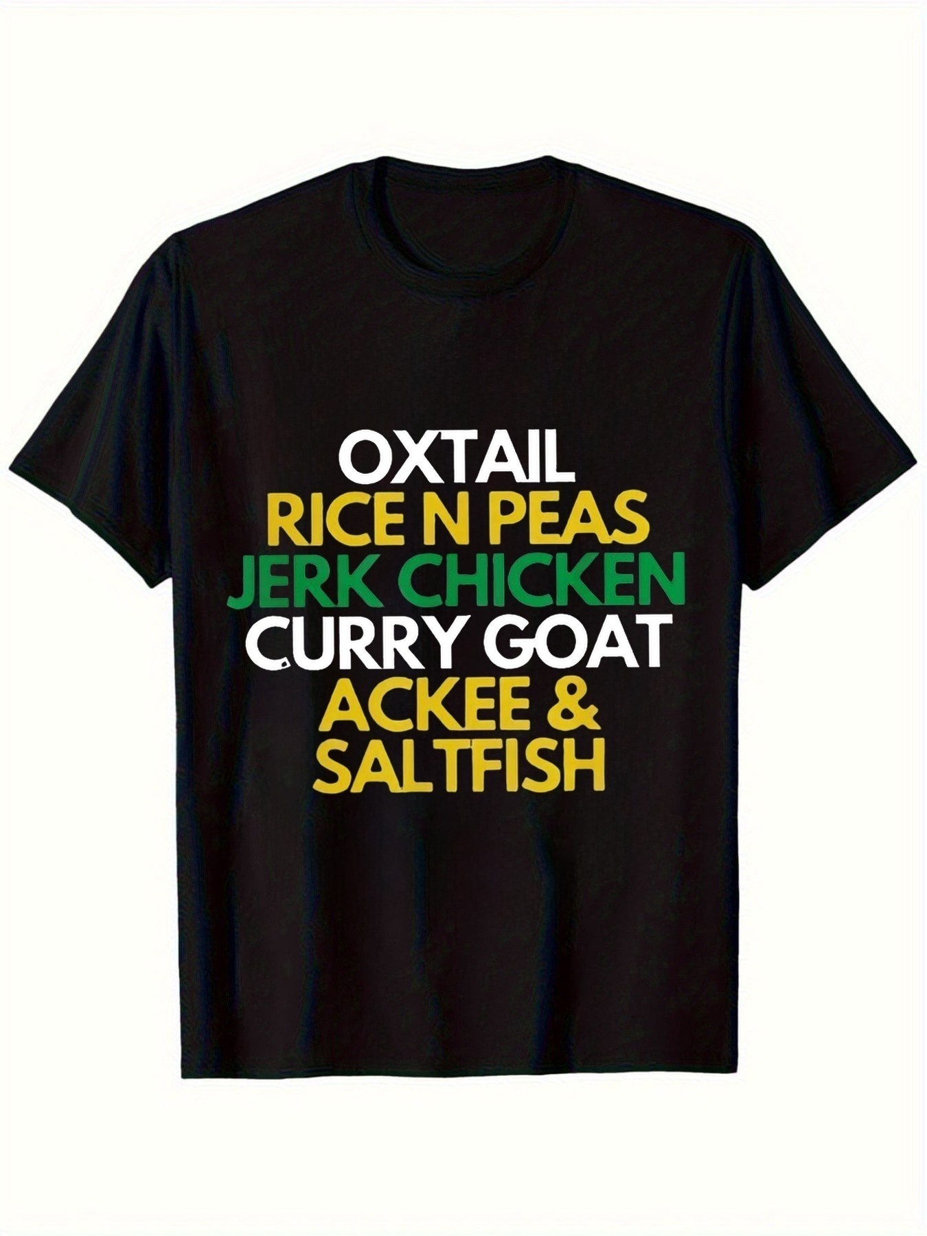 Jamaican Food Snacks - Men's Jamaican Cuisine Print T-Shirt Retro