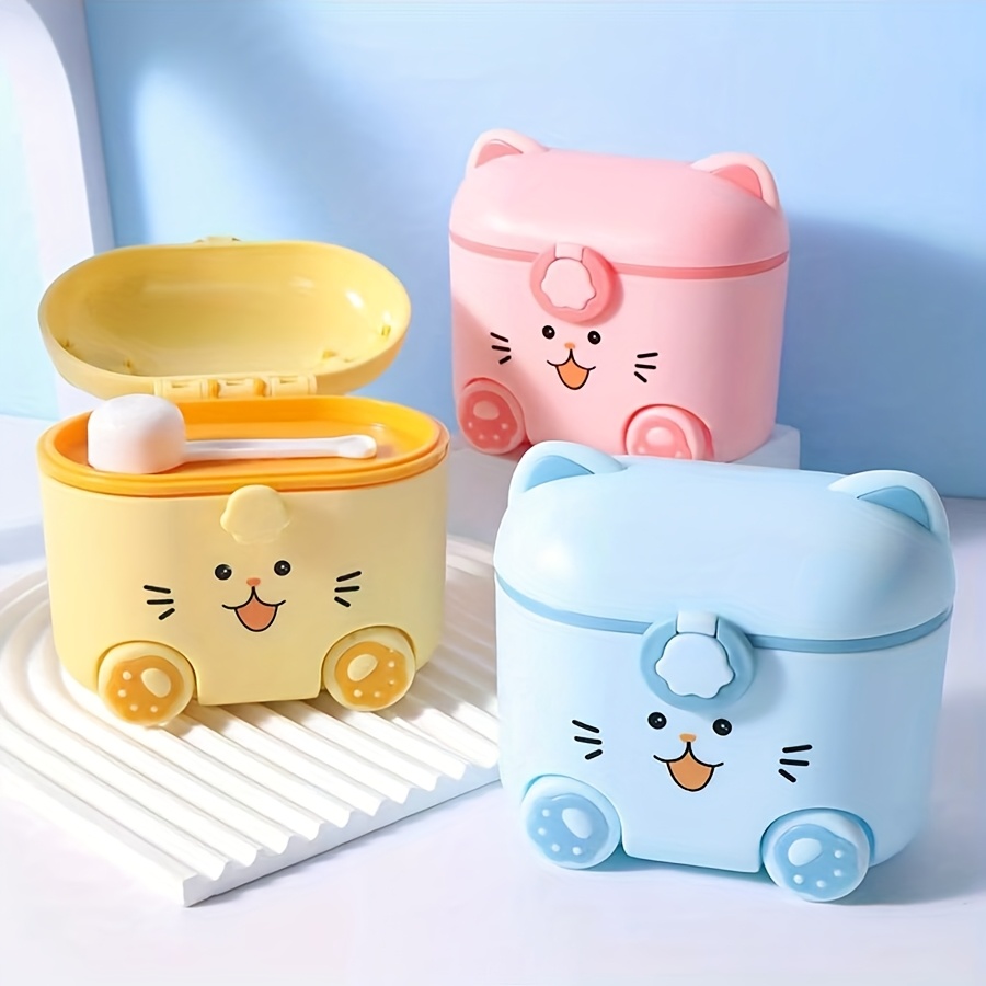 Food Snacks For 1 Year Old - Cute Cat Milk Powder Container with