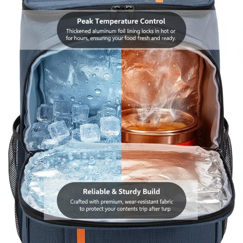Food Snacks Delivery - Insulated Cooler Backpack Large Capacity Leakproof