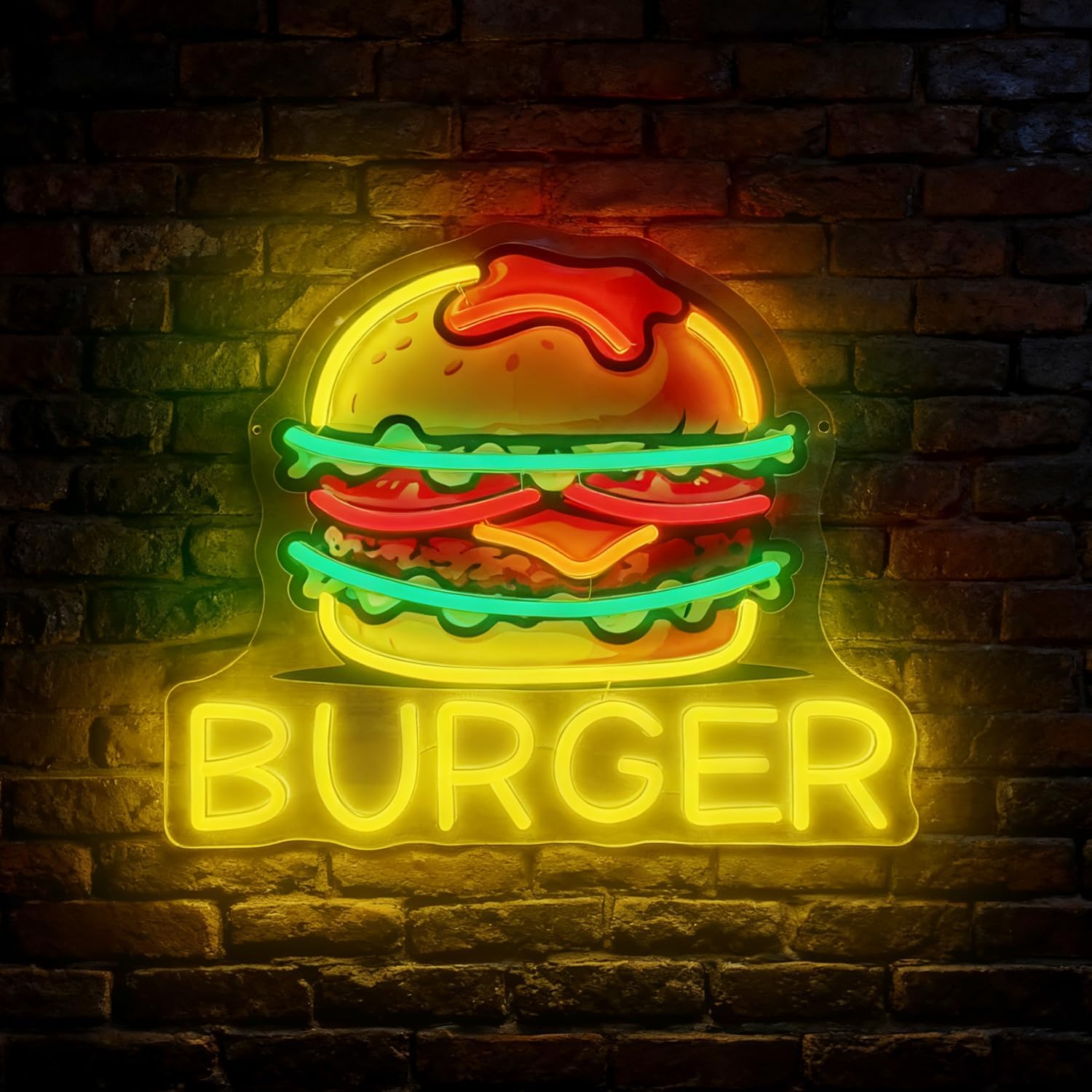 Burger Neon Sign, LED Hamburge - огляд і ціна Food Snacks Restaurant