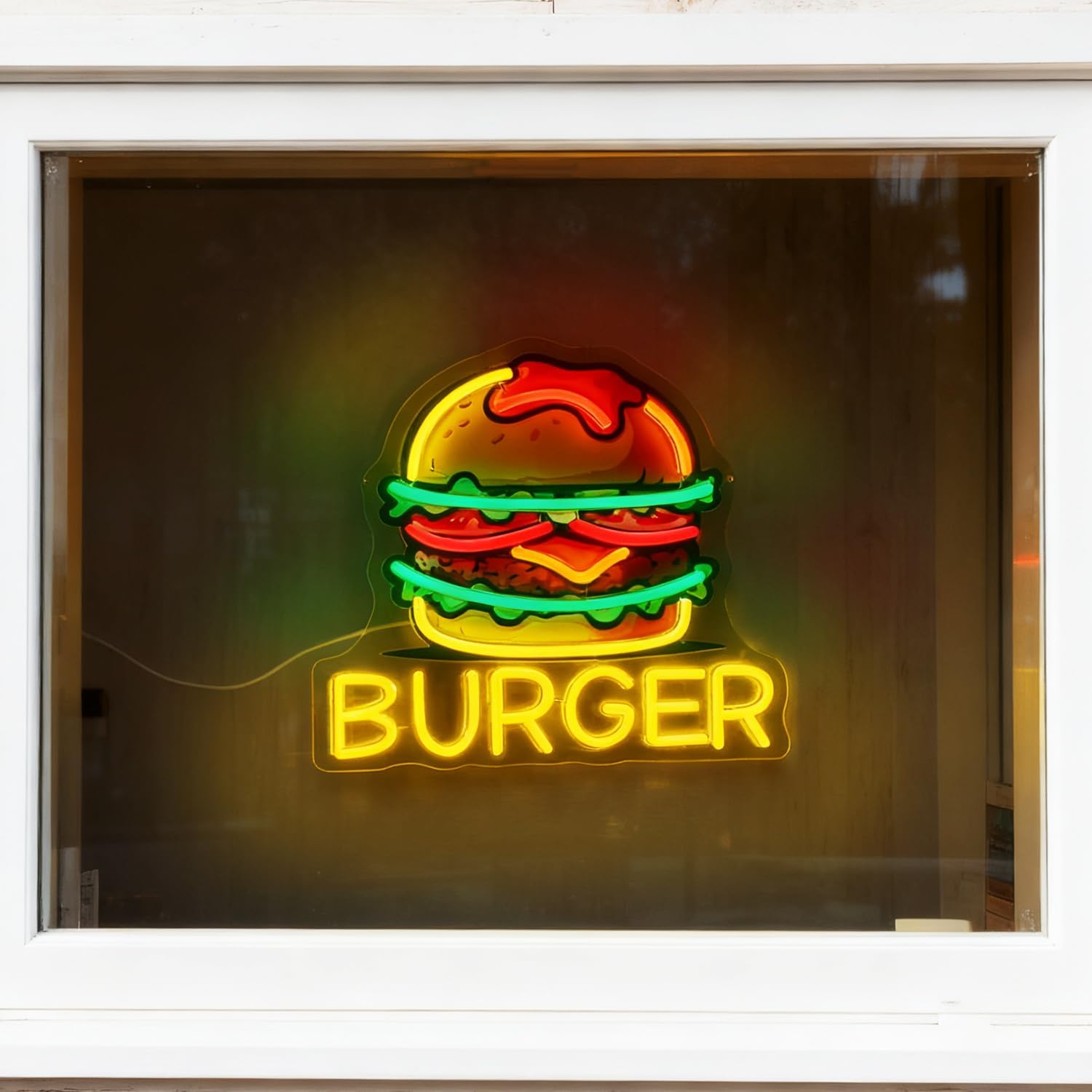 Burger Neon Sign, LED Hamburge - огляд і ціна Food Snacks Restaurant