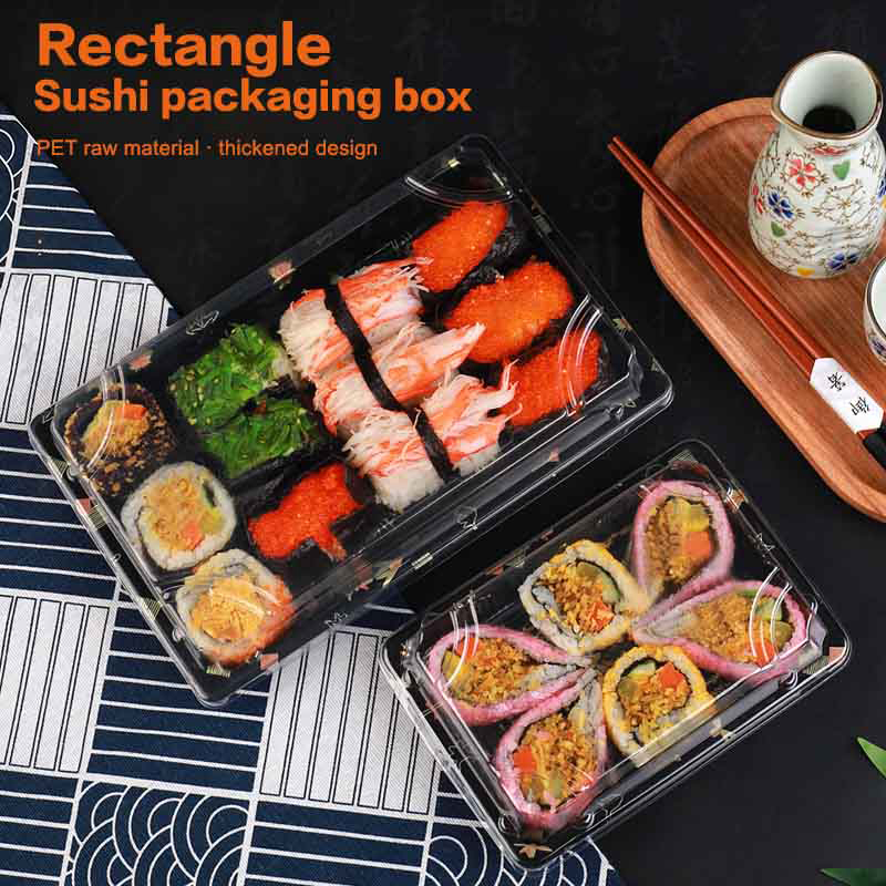 10Pcs Thickened Sushi Box With - огляд і ціна Food Snacks Restaurant