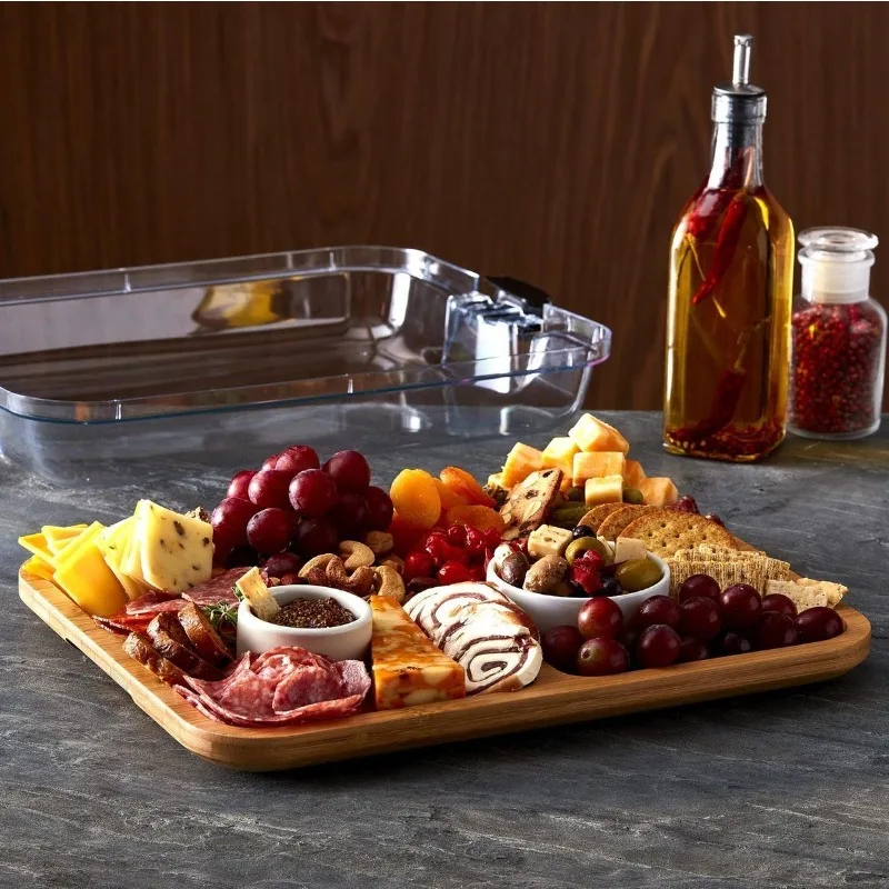 Wooden Cheese Board Snack Tray - огляд і ціна Food Snacks For Camping